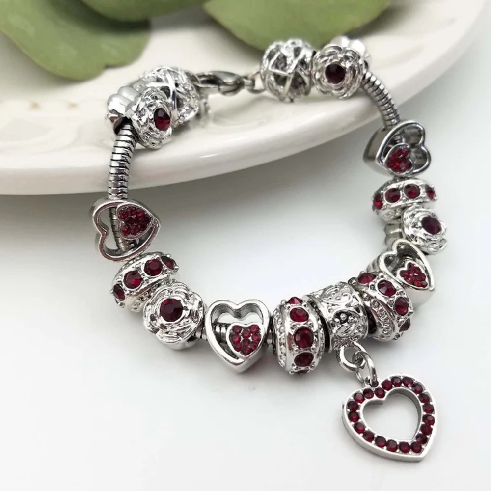 Platinum Plated Birthstone Bracelet